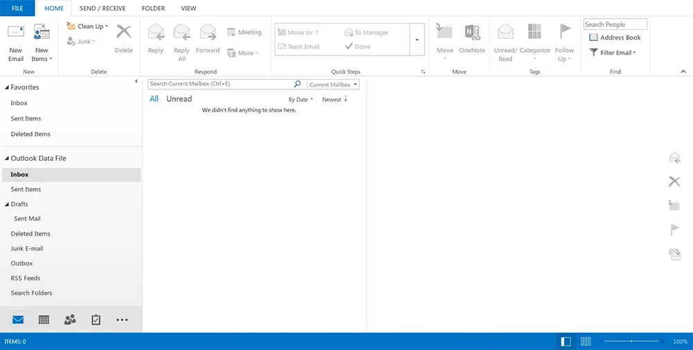 Outlook program window